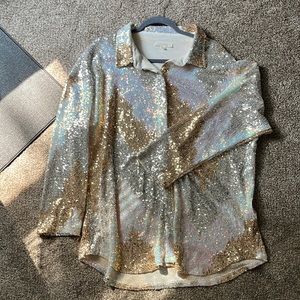 Oversized sequin top (can double as a dress). Size: LG.